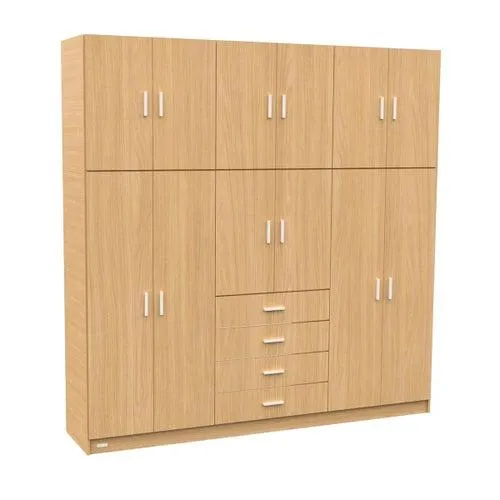 Placard ropero 12 puertas 4 cajones con baulera dakar malta Mosconi