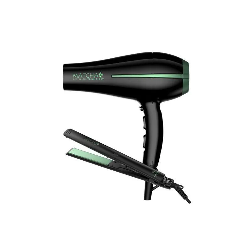 Set Secador Y Planchita Profesional Matcha