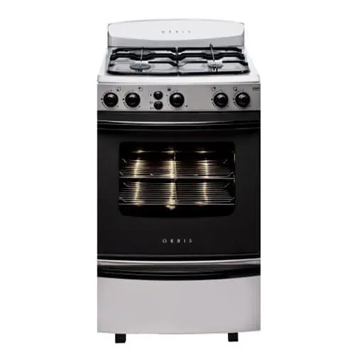 Cocina Orbis 958AC3M 55Cm Acero A Gas 4 Hornallas