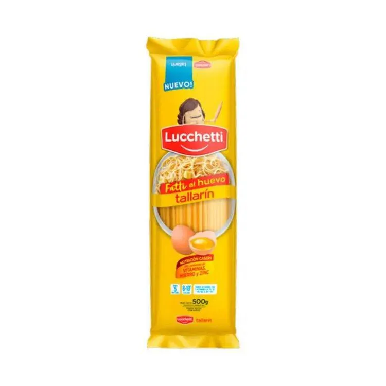 FIDEOS TALLARINES LUCCHETTI AL HUEVO X 500 Gr