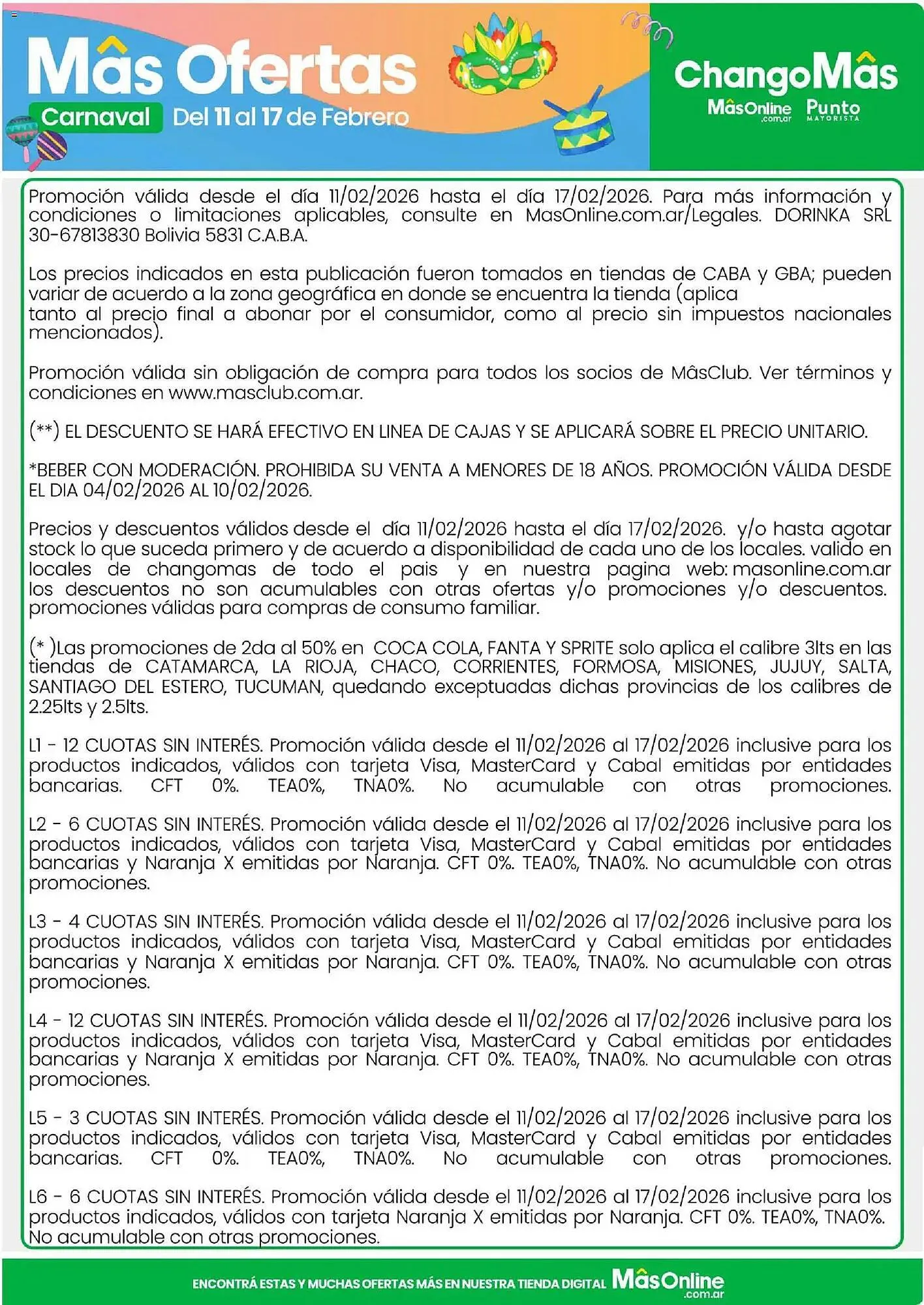 Ofertas de Catálogo Changomas 11 de febrero al 18 de febrero 2026 - Página 20 del catálogo