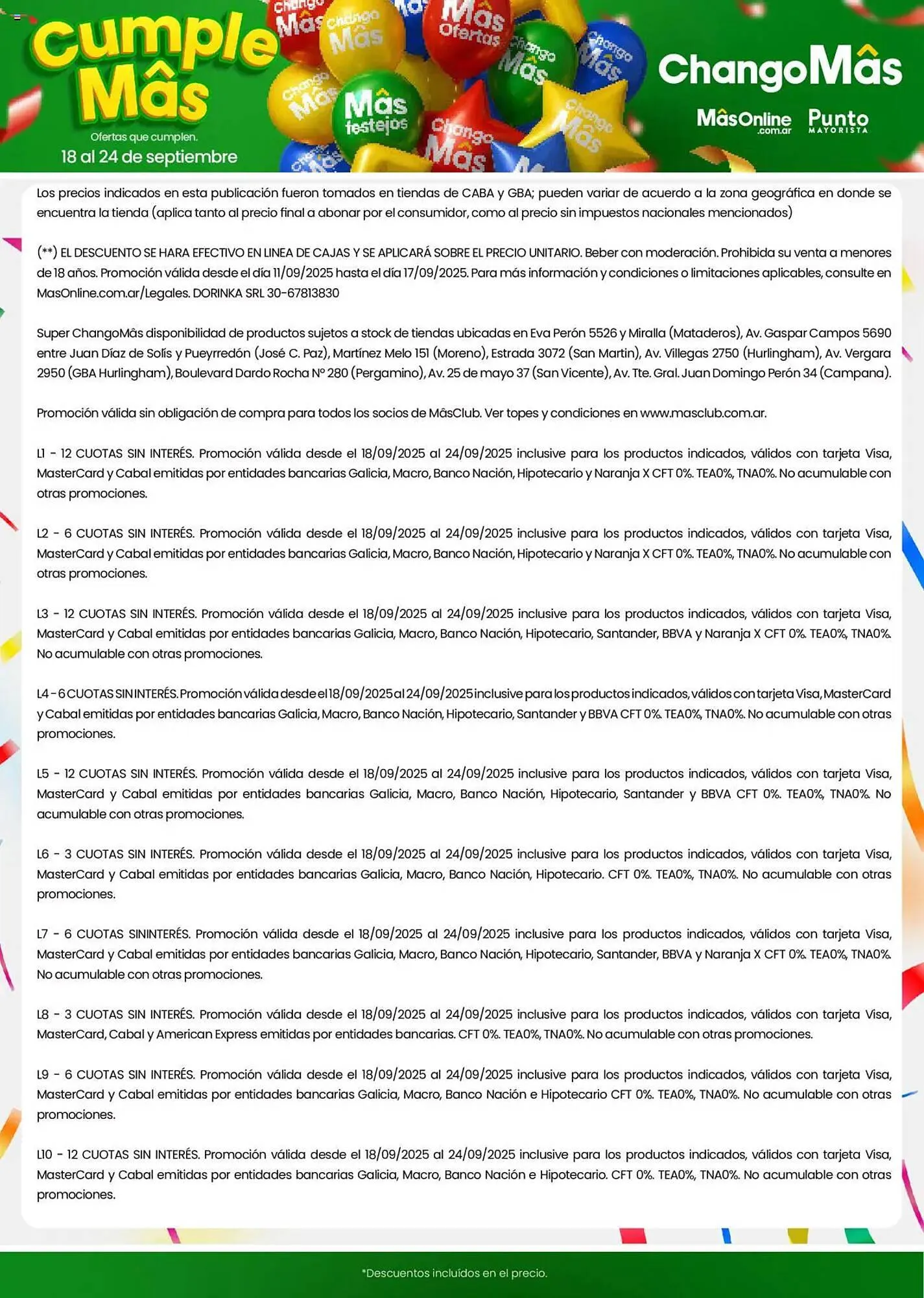 Ofertas de Catálogo Changomas 18 de septiembre al 24 de septiembre 2025 - Página 16 del catálogo