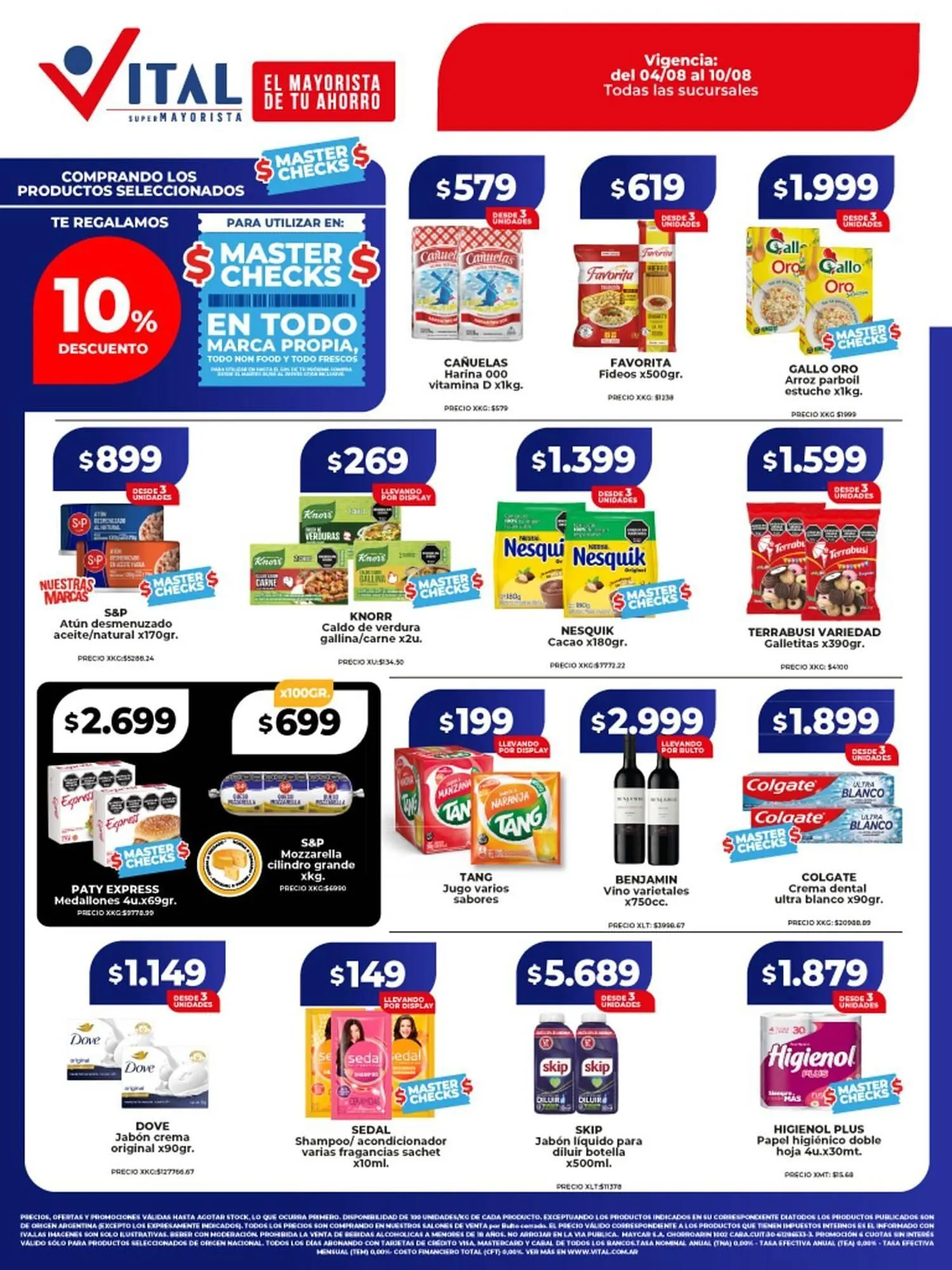 Ofertas de Catálogo Supermayorista Vital 4 de agosto al 10 de agosto 2025 - Página 1 del catálogo