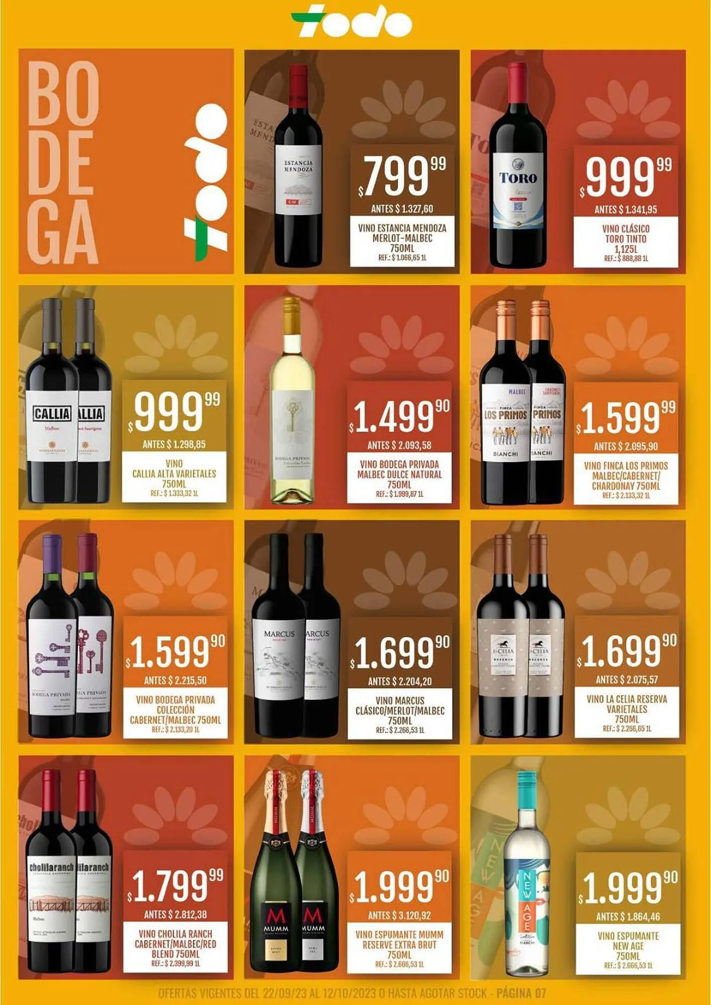 Ofertas de Catálogo Supermercados Todo 22 de septiembre al 12 de octubre 2023 - Página 7 del catálogo