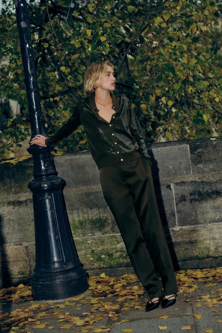 CHAQUETA PUNTO LENTEJUELAS