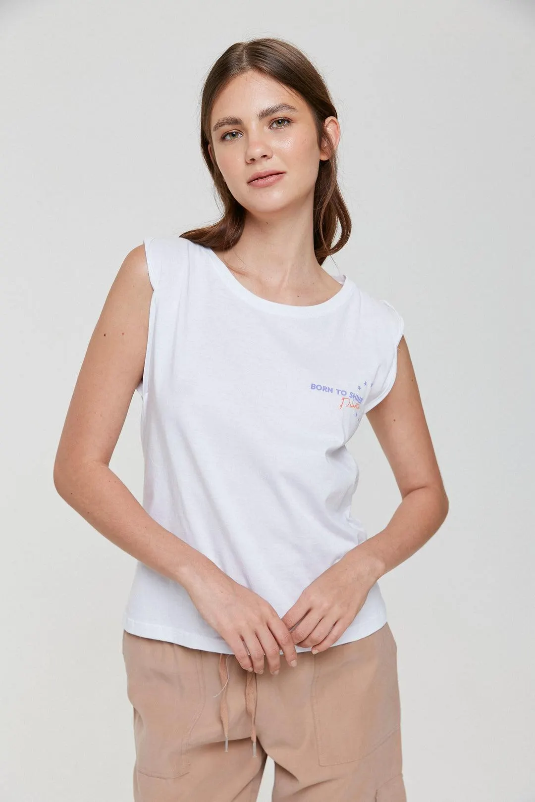 Musculosa Born to Shine - Blanco