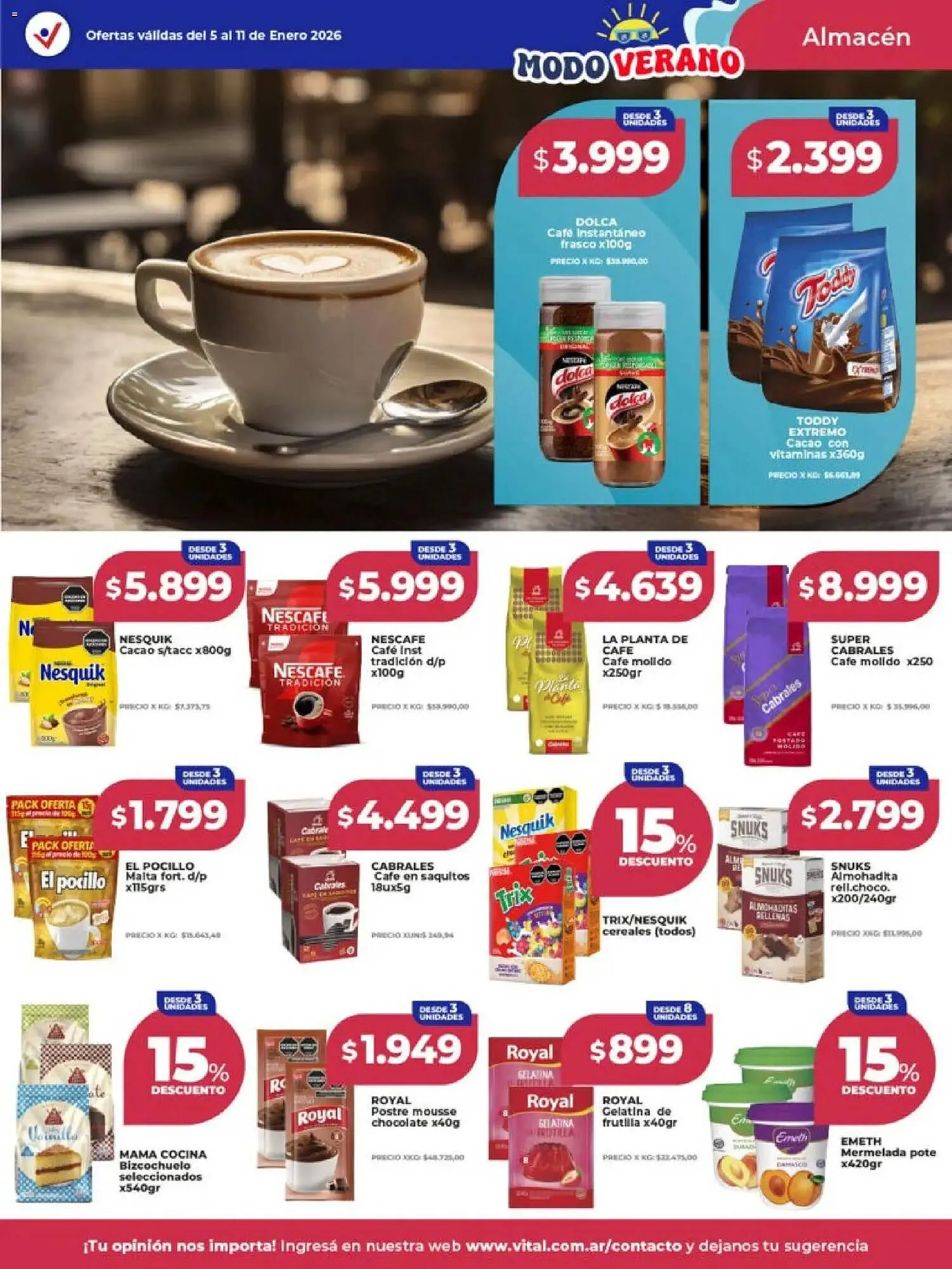 Ofertas de Catálogo Supermayorista Vital 5 de enero al 11 de enero 2026 - Página 12 del catálogo