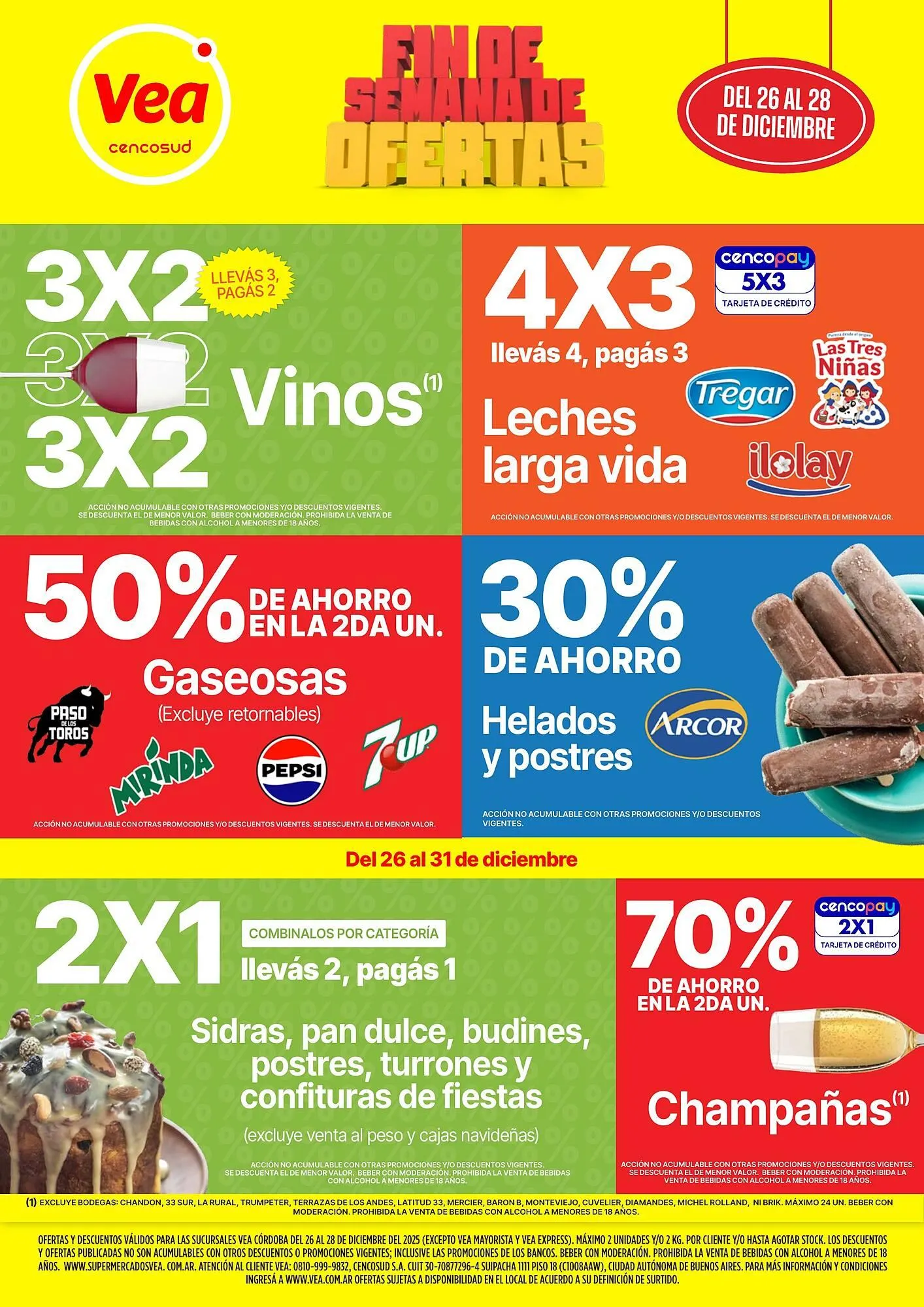 Ofertas de Catálogo Supermercados Vea 26 de diciembre al 28 de diciembre 2025 - Página 1 del catálogo