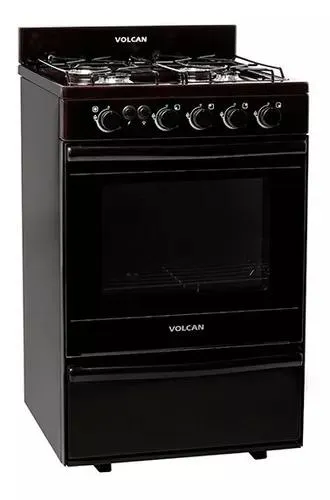 Cocina A Gas Volcan 87653 Marrón 4 Hornallas Multigas 55cm