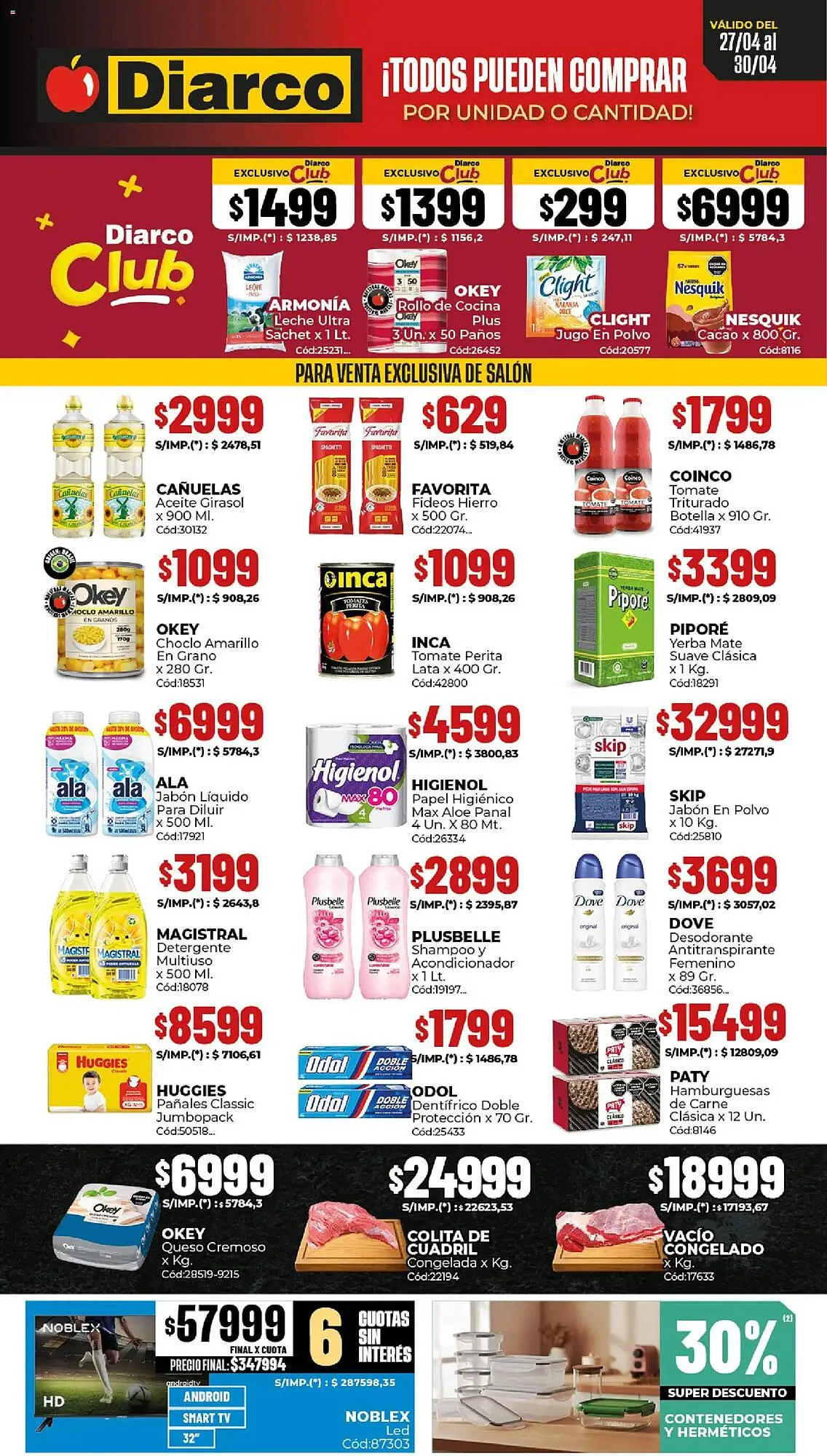 Ofertas de Catálogo Diarco 27 de abril al 30 de abril 2026 - Página 1 del catálogo