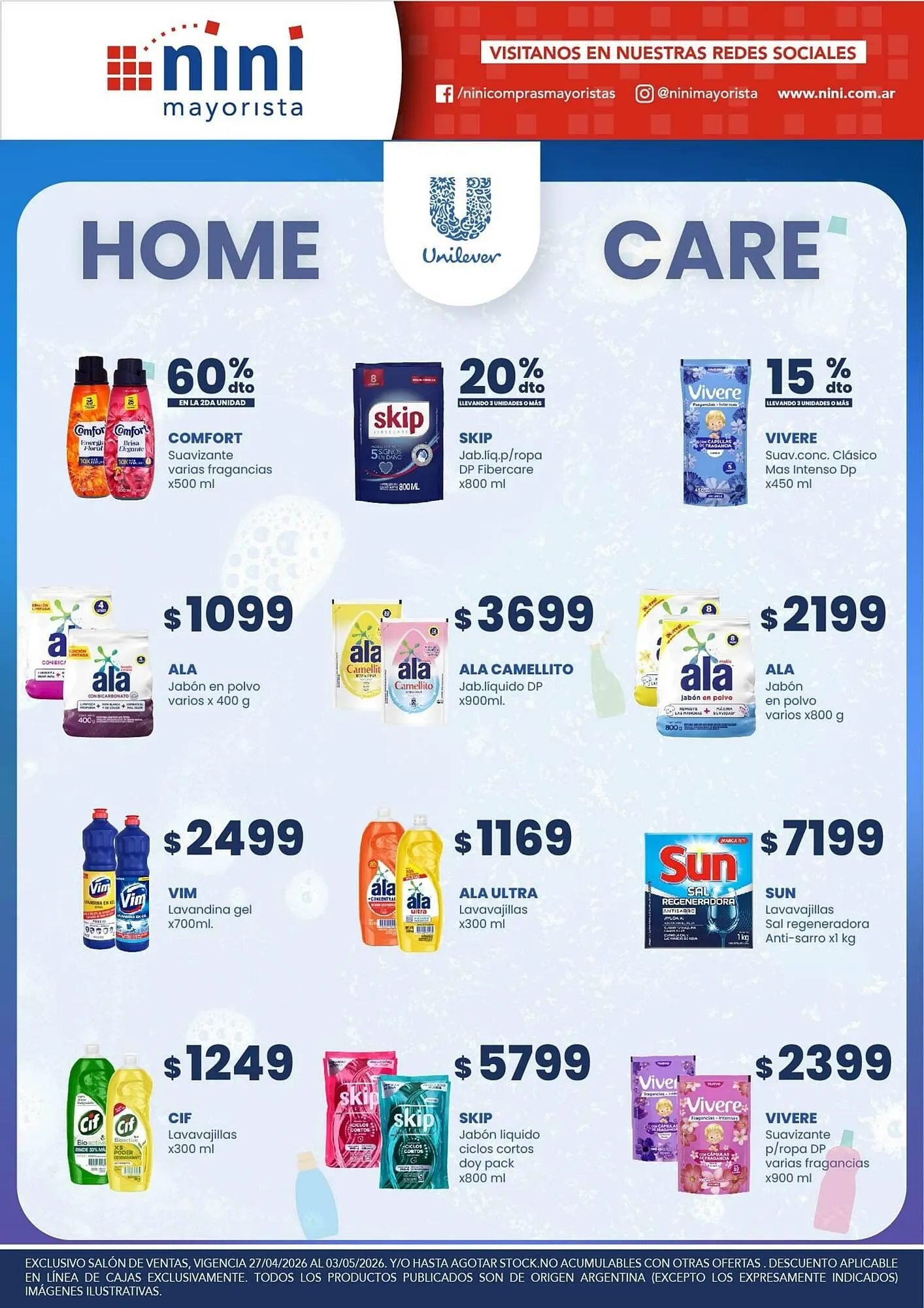 Ofertas de Catálogo Nini Mayorista 27 de abril al 3 de mayo 2026 - Página 1 del catálogo