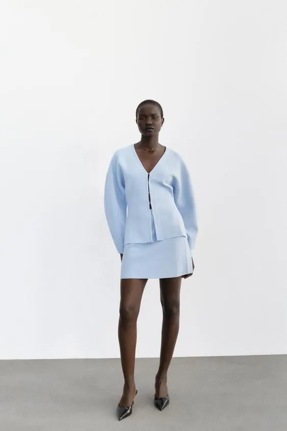 FALDA MINI PUNTO LISO