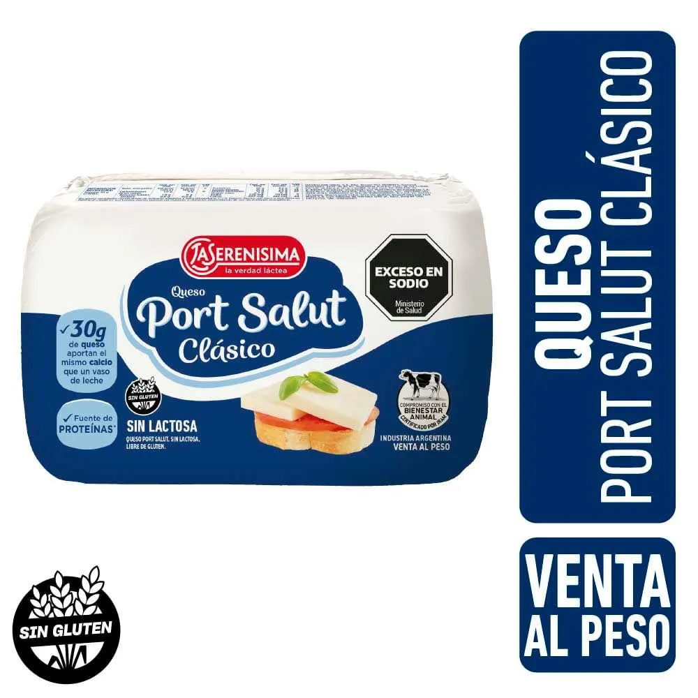 Queso Port Salut Sin Lactosa Paquete X Kg La Serenisima