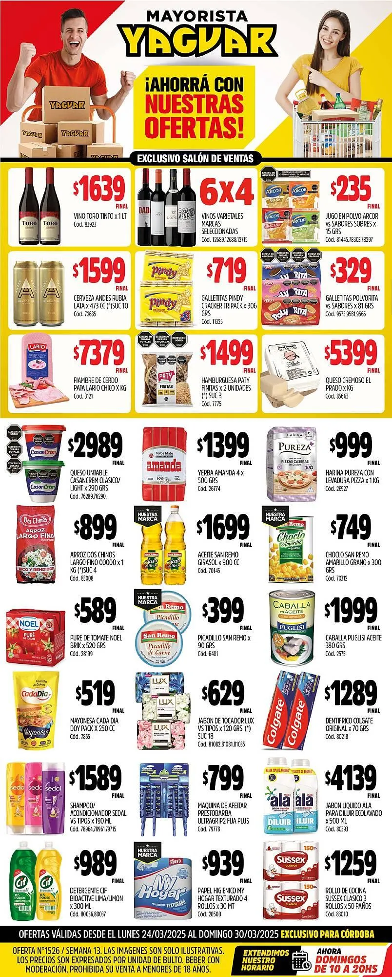 Ofertas de Catálogo Supermercados Yaguar 24 de marzo al 30 de marzo 2025 - Página 1 del catálogo