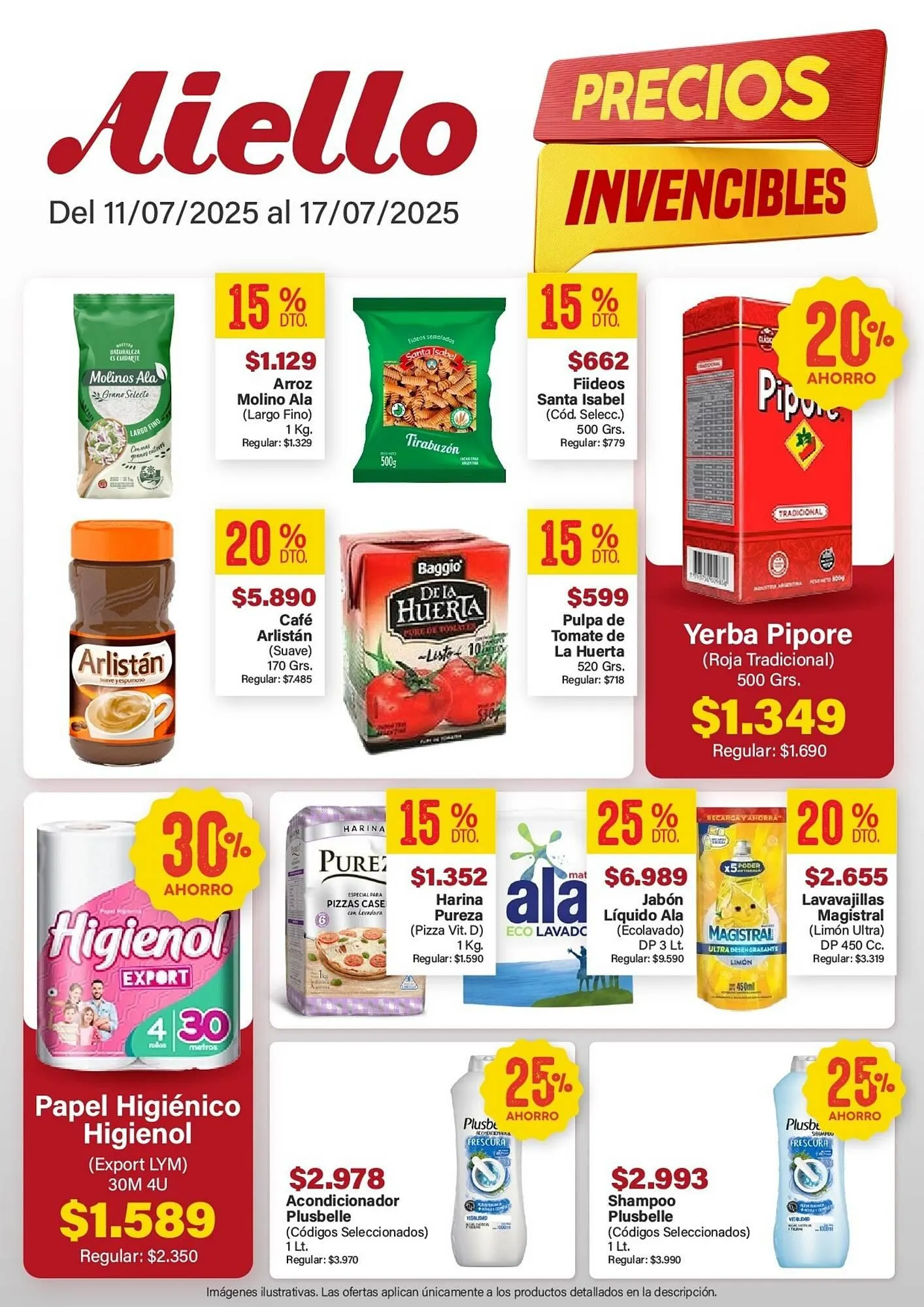 Ofertas de Catálogo Supermercados Aiello 11 de julio al 17 de julio 2025 - Página 1 del catálogo