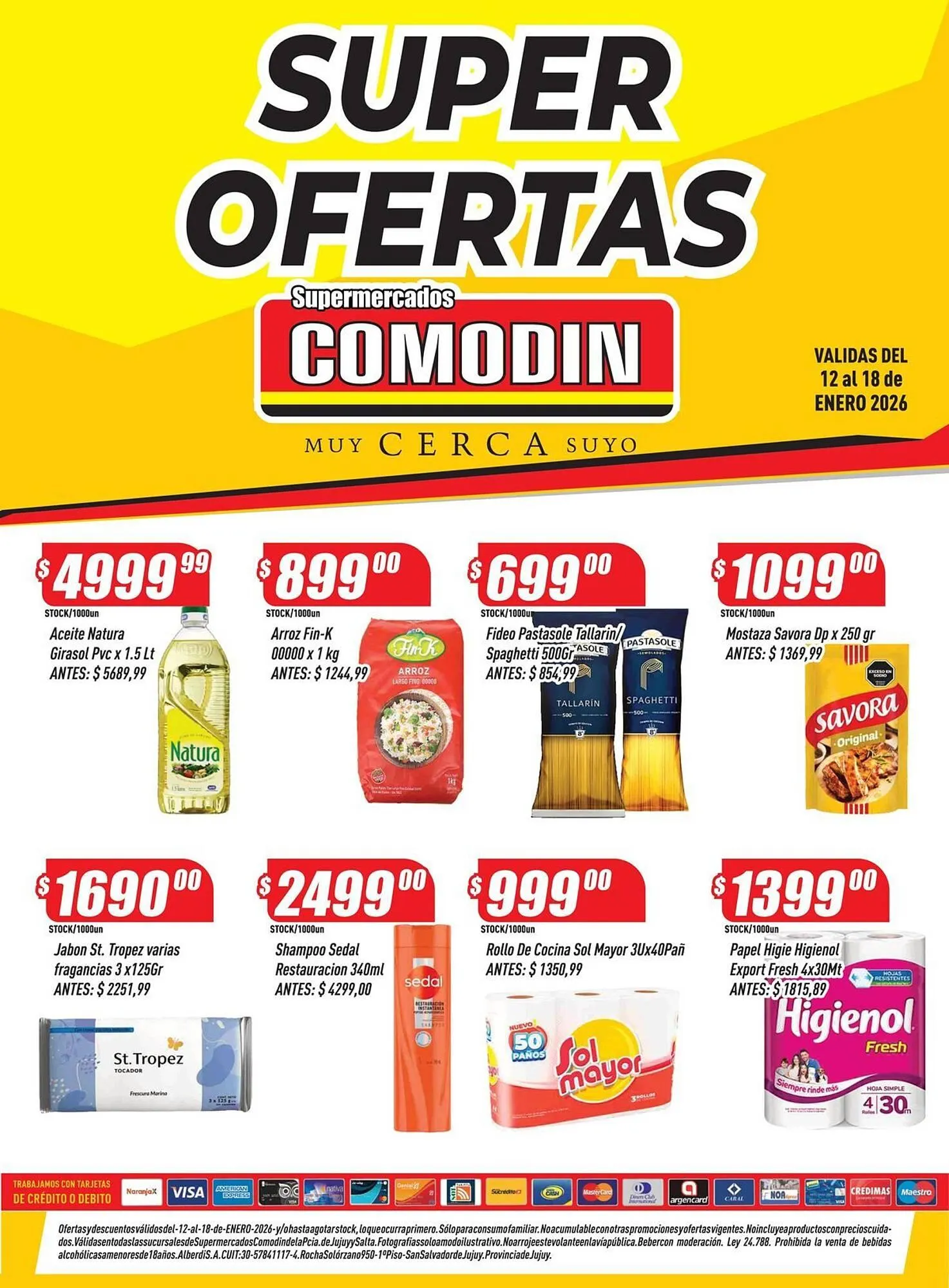 Ofertas de Catálogo Supermercados Comodin 12 de enero al 18 de enero 2026 - Página 1 del catálogo