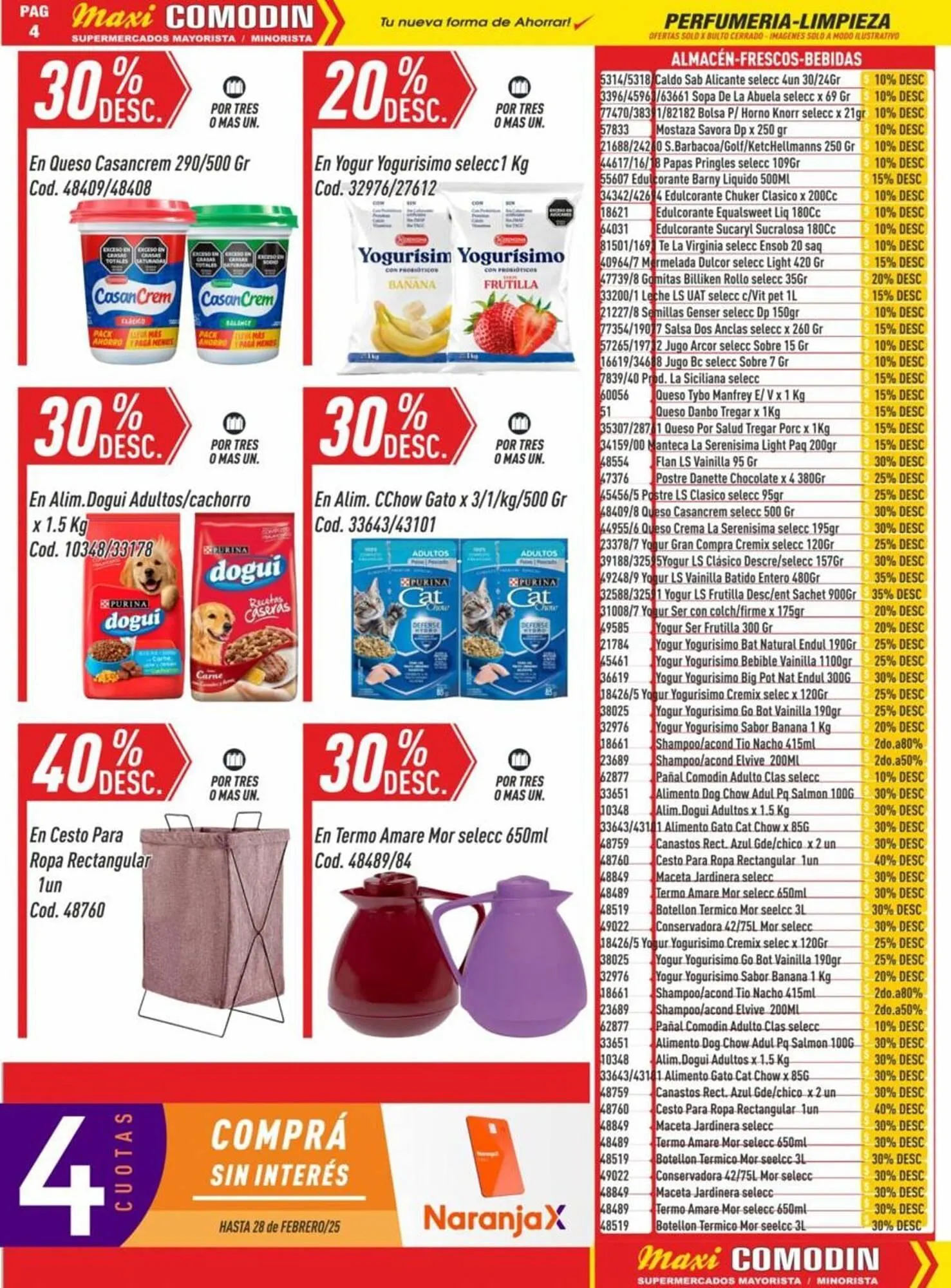 Ofertas de Catálogo Supermercados Comodin 23 de enero al 7 de febrero 2025 - Página 4 del catálogo