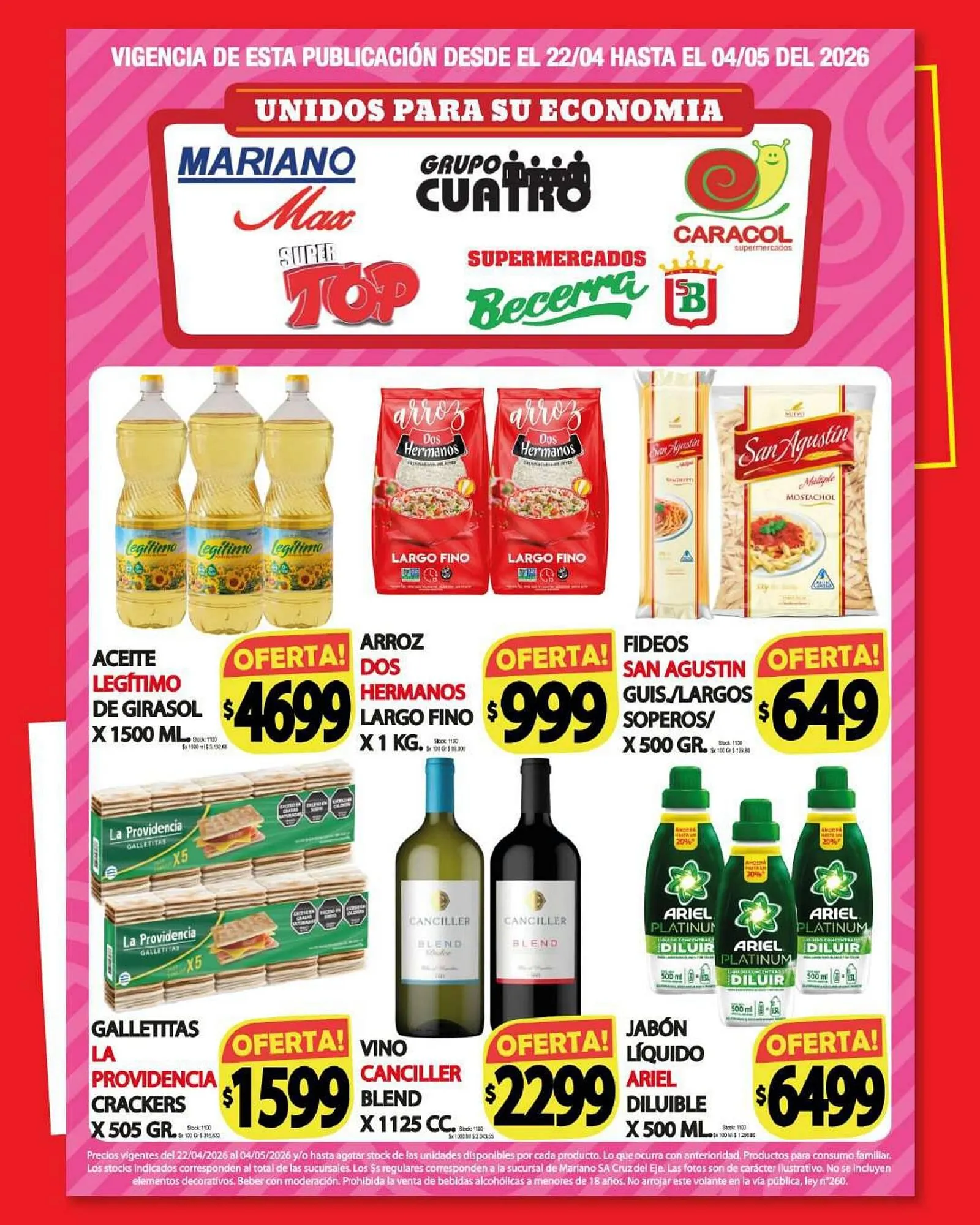 Ofertas de Catálogo Supermercados Caracol 22 de abril al 4 de mayo 2026 - Página 1 del catálogo