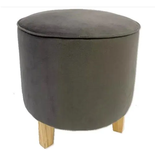 Puff Nordico 40x40 cm Pana Gris American Wood