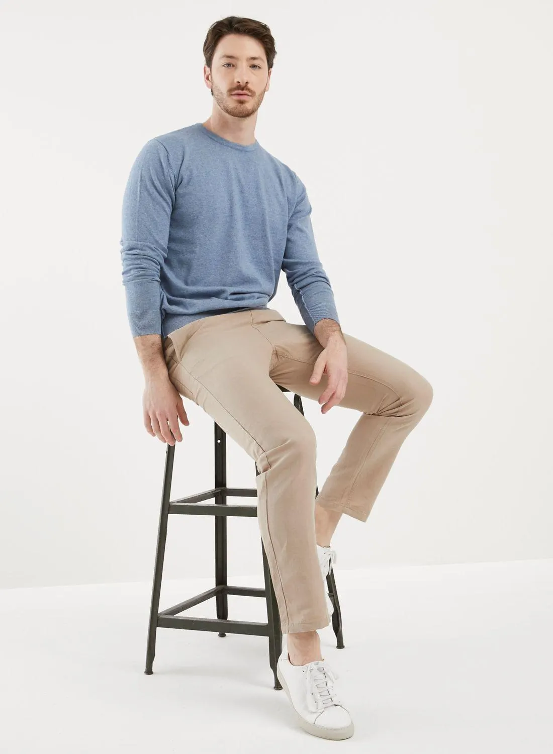 Sweater U costuras algodón cashmere