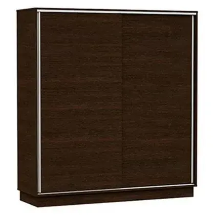 Placard 2 puertas corredizas con 2 cajones wengue