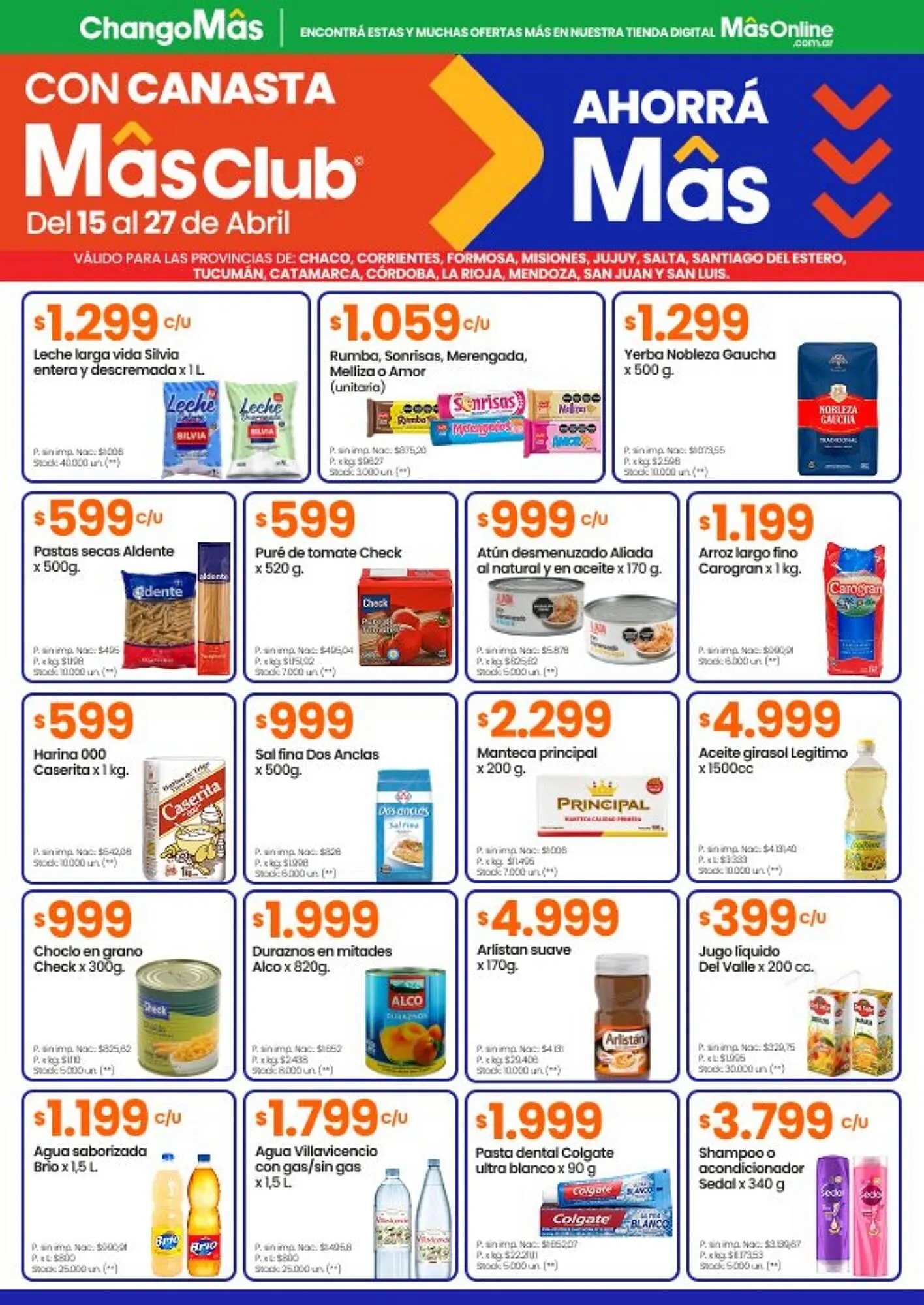 Ofertas de Catálogo Changomas 15 de abril al 27 de abril 2026 - Página 1 del catálogo