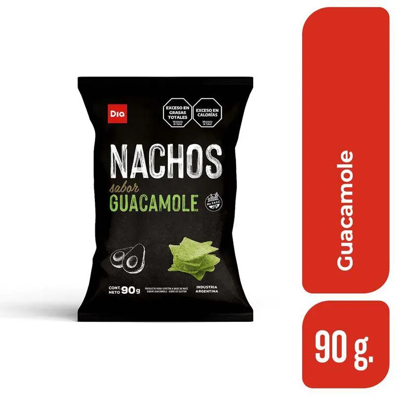 Nachos Sabor Guacamole DIA 90 Grs.