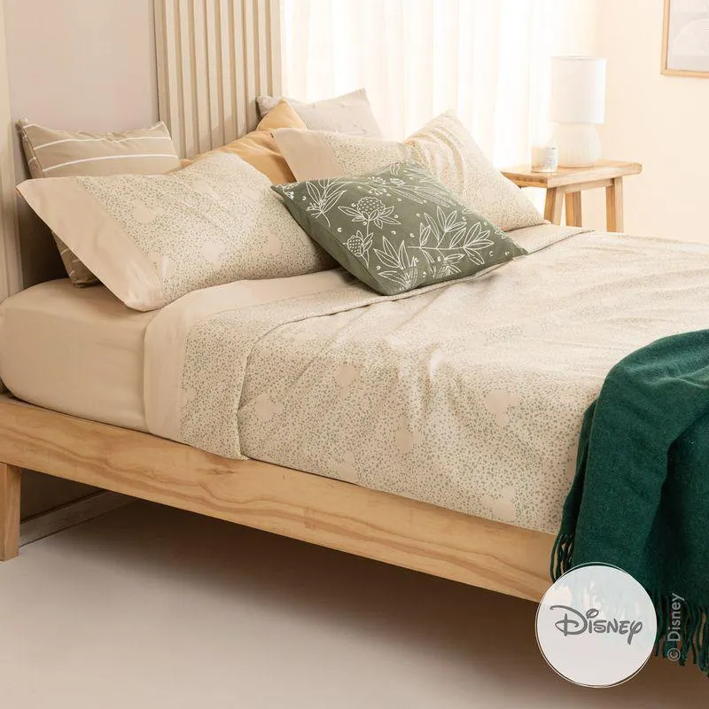 Juego de Sábanas Queen Size Sellos Mickey