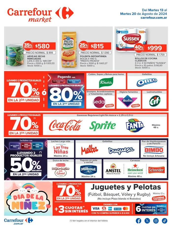 Ofertas de Catálogo Folleto Semanal Market 13 de agosto al 20 de agosto 2024 - Página 1 del catálogo