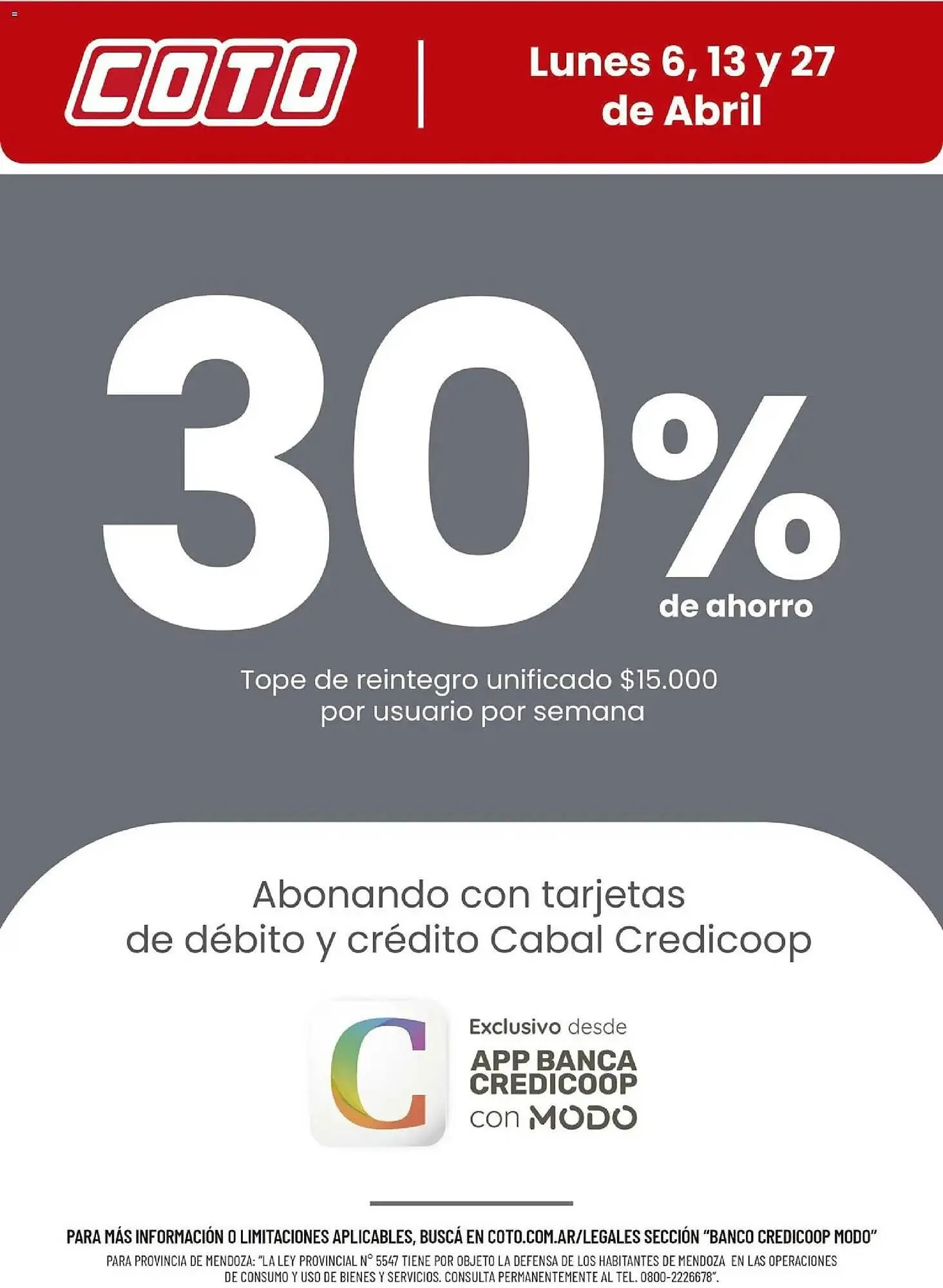 Ofertas de Catálogo Coto 6 de abril al 27 de abril 2026 - Página 1 del catálogo