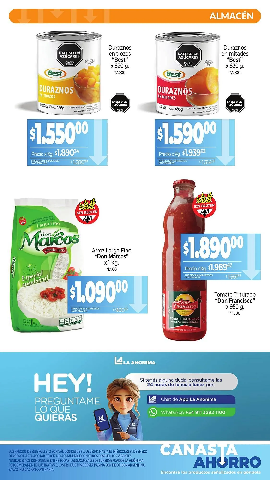 Ofertas de Catálogo La Anonima 8 de enero al 21 de enero 2026 - Página 4 del catálogo