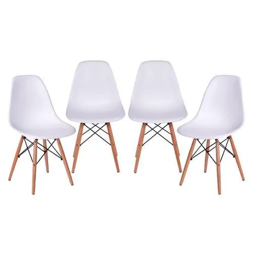 Silla Eames para niños blanca x 4 unidades