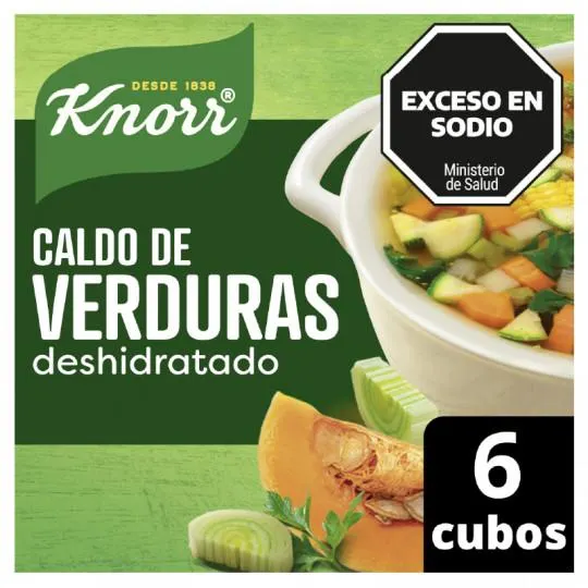 CALDOS EN CUBO KNORR VERDURA 6 UNIDADES