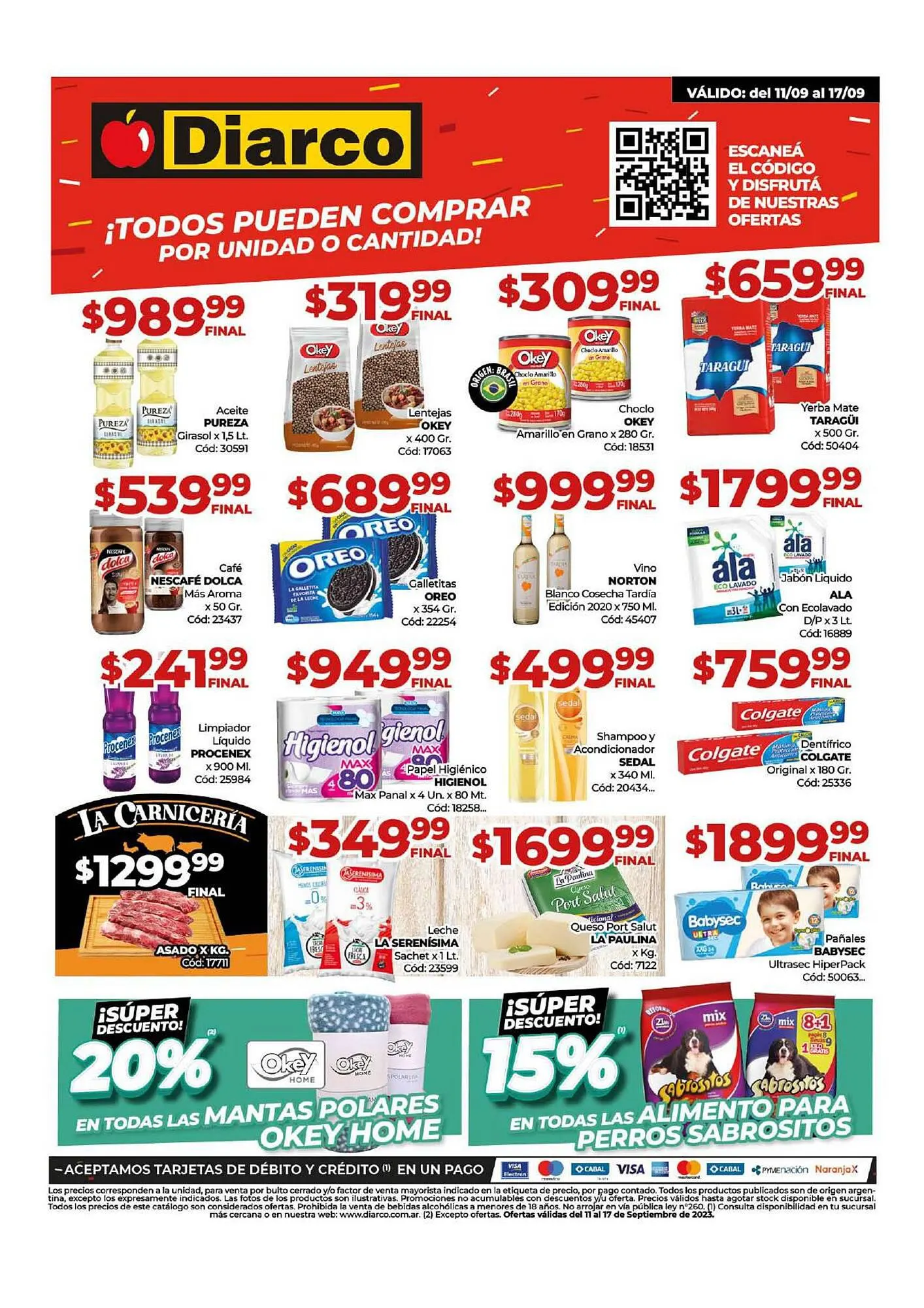Ofertas de Catálogo Diarco 11 de septiembre al 17 de septiembre 2023 - Página 1 del catálogo