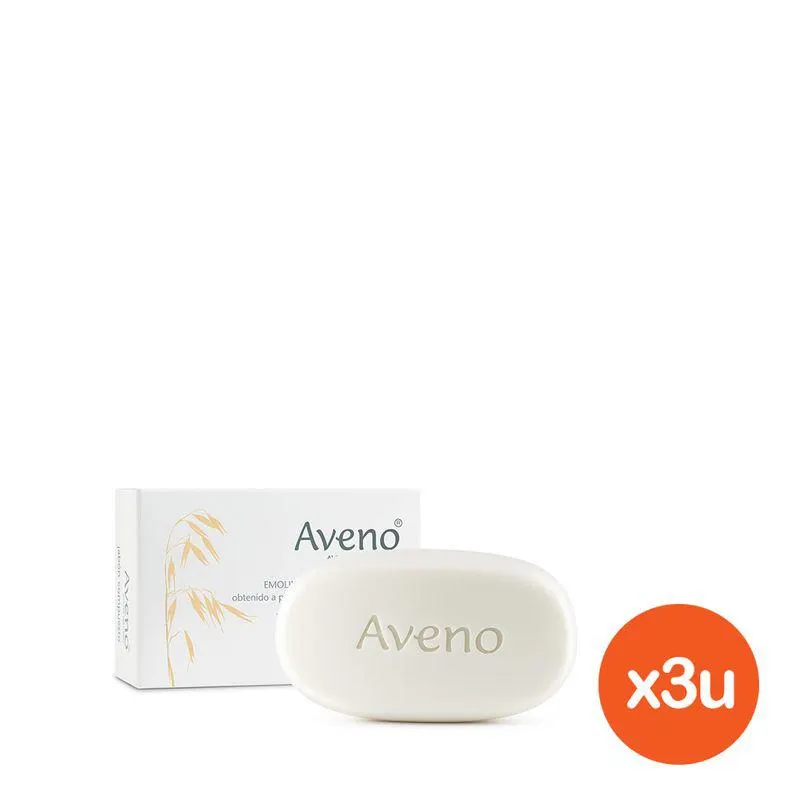 Jabón Aveno Emoliente x 120 g x 3 un