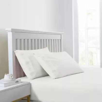 Juego de sábana 2 plazas 180 hilos blanca