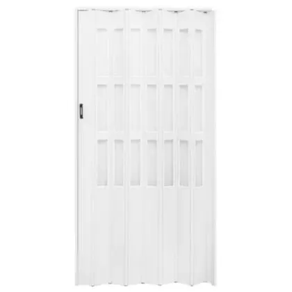 Puerta de interior plegable blanca con vidrio 75 x 200 cm