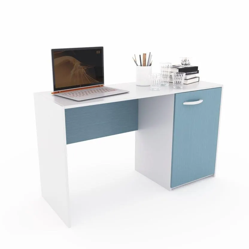 Escritorio infantil una puerta azul