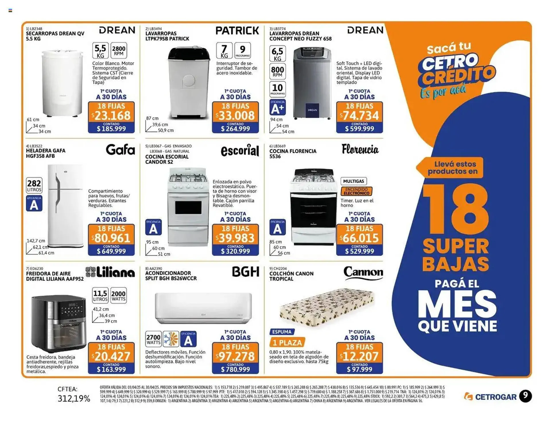 Ofertas de Catálogo Cetrogar 1 de abril al 30 de abril 2025 - Página 9 del catálogo