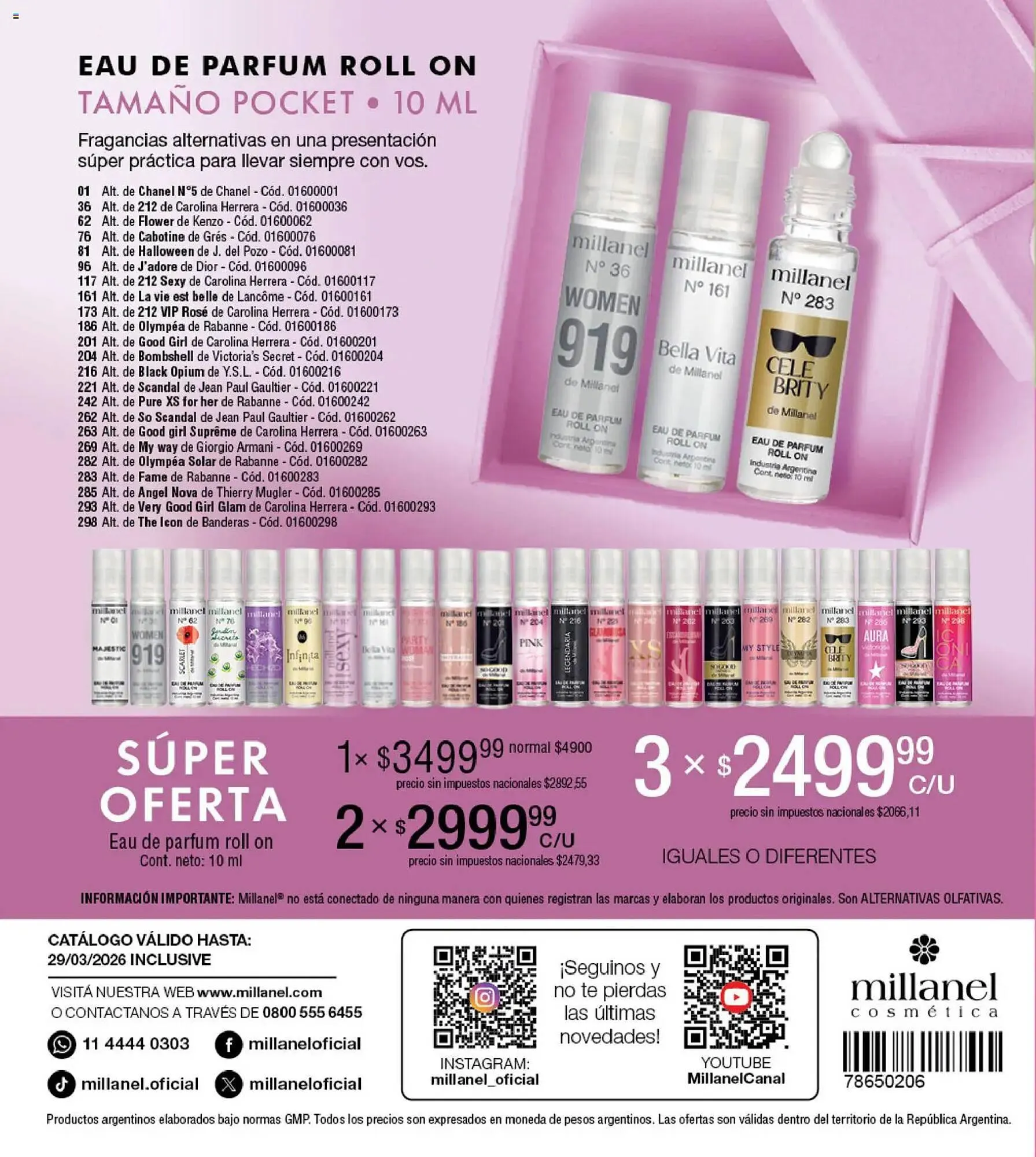Ofertas de Catálogo Millanel Cosmética 2 de marzo al 29 de marzo 2026 - Página 196 del catálogo