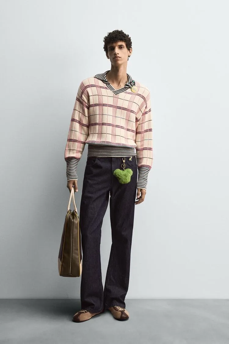 POLO PUNTO JACQUARD CUADROS HARRY LAMBERT FOR ZARA X DISNEY
