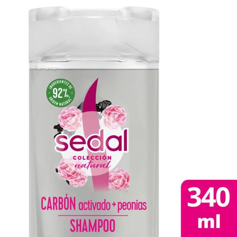 Shampoo Carbón Activado y Peonias Sedal x 340 cc.