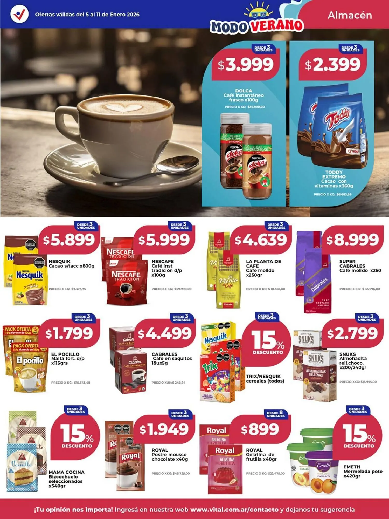 Ofertas de Catálogo Supermayorista Vital 1 de mayo al 1 de noviembre 2026 - Página 12 del catálogo