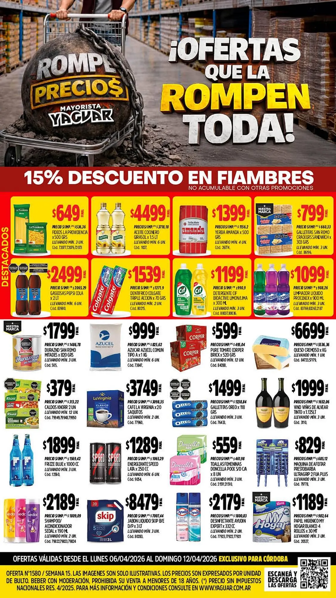 Ofertas de Catálogo Supermercados Yaguar 6 de abril al 12 de abril 2026 - Página 1 del catálogo