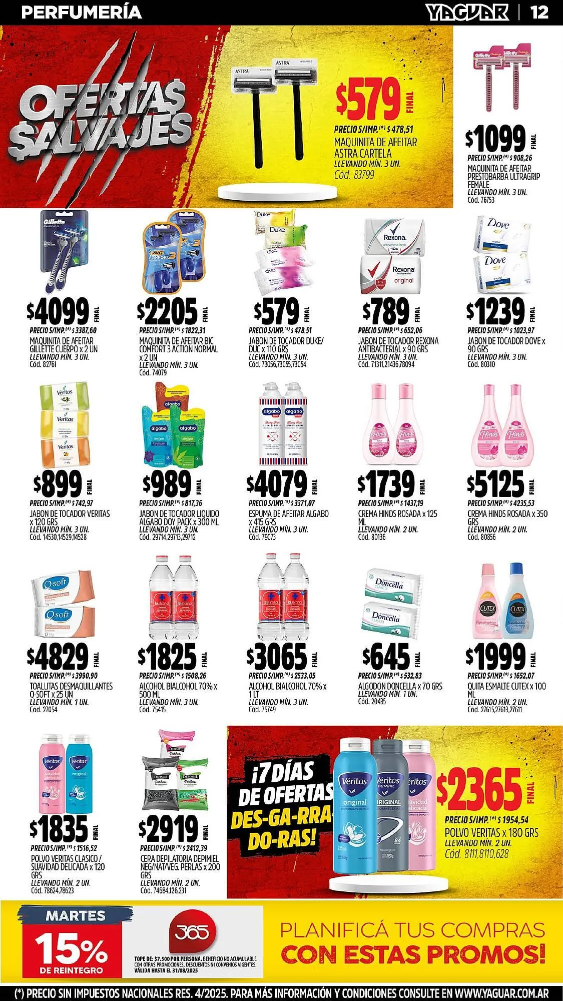 Ofertas de Catálogo Supermercados Yaguar 11 de agosto al 18 de agosto 2025 - Página 13 del catálogo