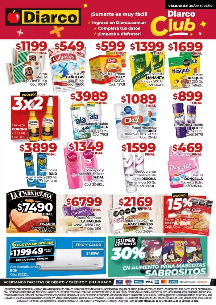 Ofertas de Diarco Ofertas Interior 1 30 de septiembre al 6 de octubre 2024 - Página 1 del catálogo