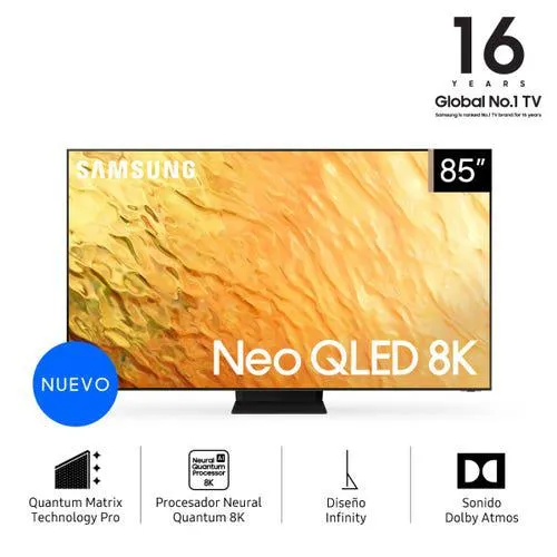 Smart TV Neo QLED 85" Samsung QN85QN800BGCZB 8K