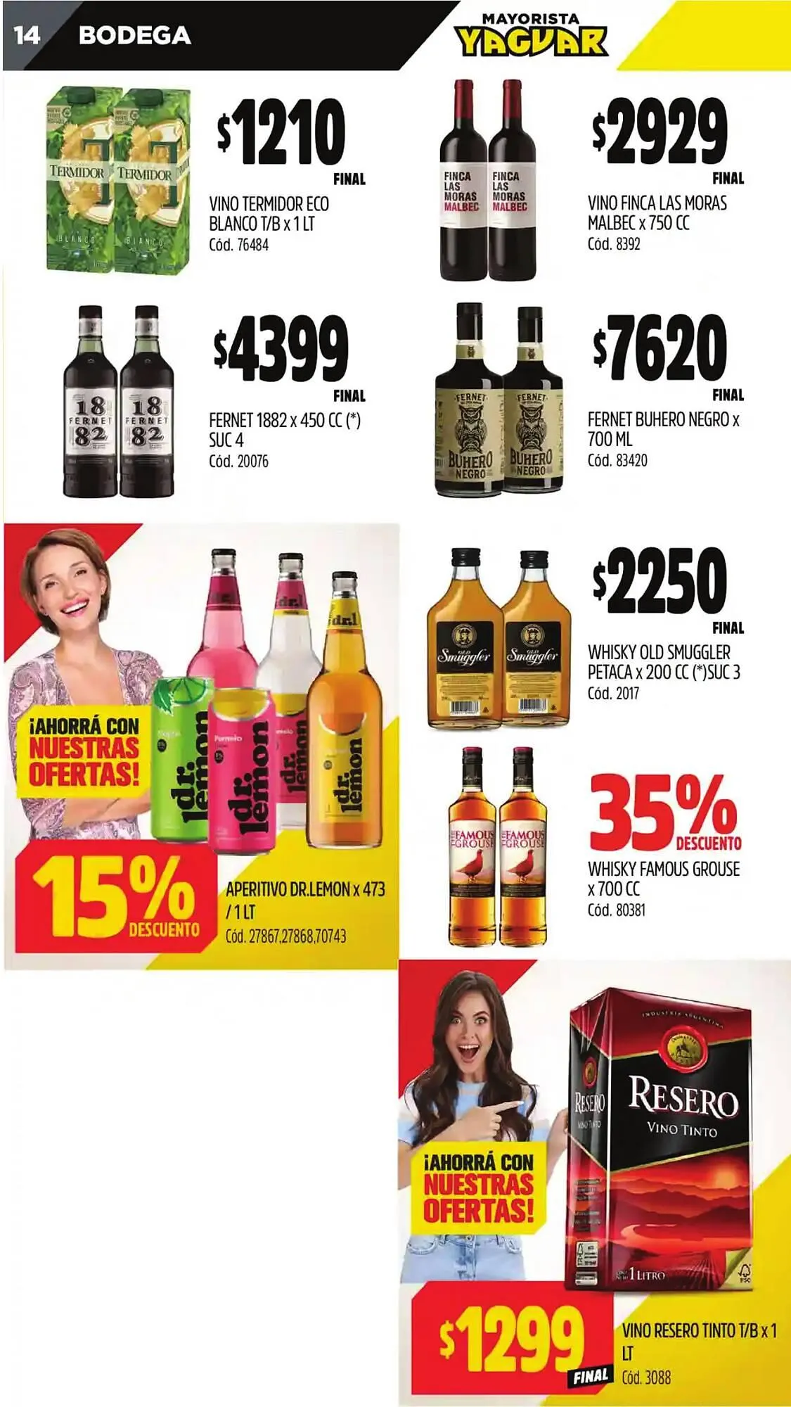 Ofertas de Catálogo Supermercados Yaguar 10 de marzo al 16 de marzo 2025 - Página 14 del catálogo