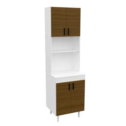 Aparador columna de cocina 4 puertas organizador avellana Mosconi