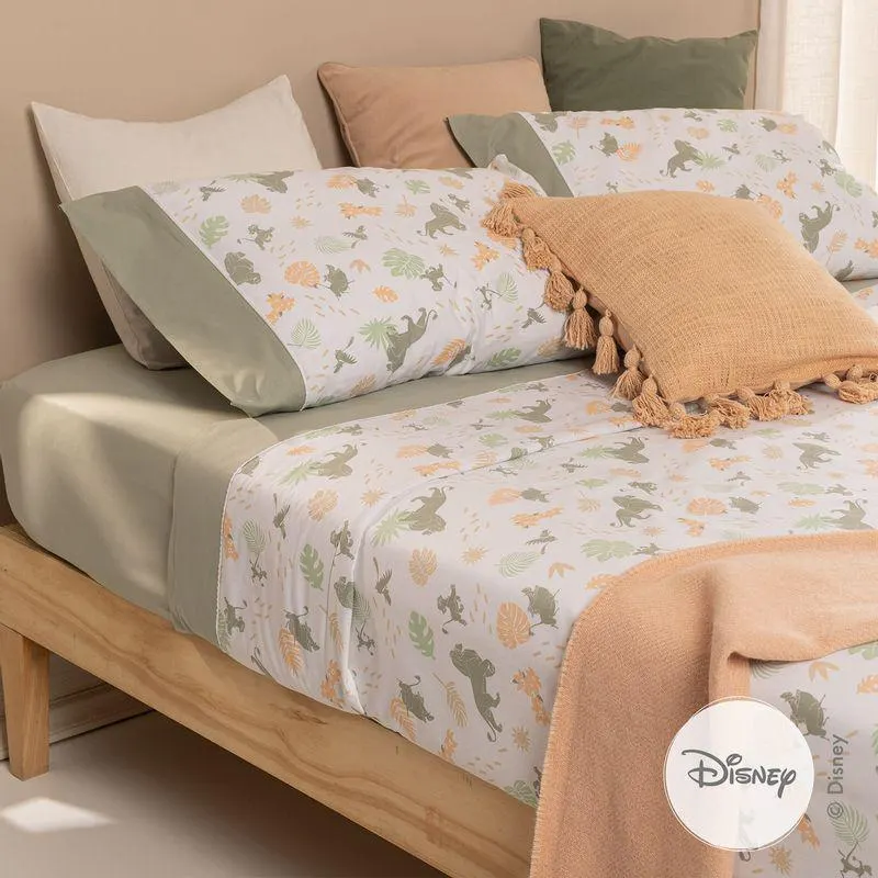 Juego de Sábanas Extra Queen Size El Rey León en la Selva